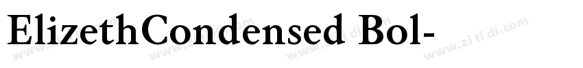 ElizethCondensed Bol字体转换